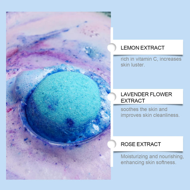 Soothing Bath Bombs Long Lasting Flower Fragrances