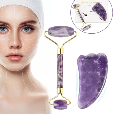 Amethyst Jade Roller Face Scraping Firming