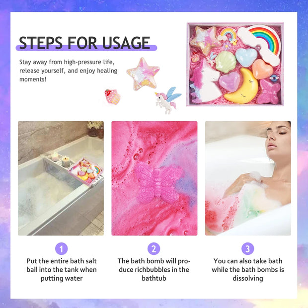 Luxury Bathbomb Kit For Kid Rich Bubble Colorful